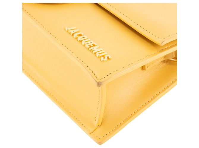JACQUEMUS - Borsa a tracolla Le Grand Bambino Jacquemus in pelle liscia gialla Giallo - vista 7