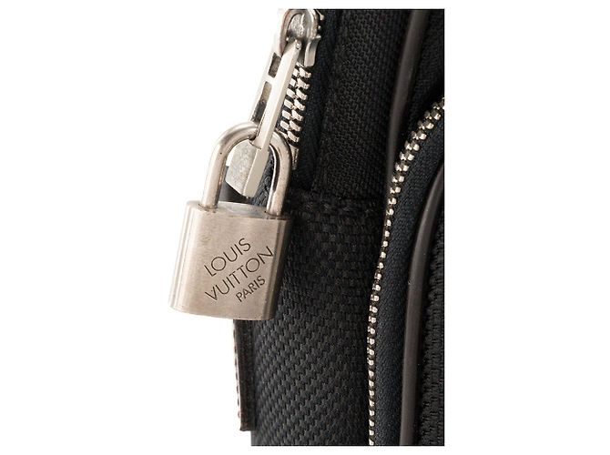 LOUIS VUITTON - Bolsa de ombro Louis Vuitton Damier Géant em lona preta Preto - vista 6