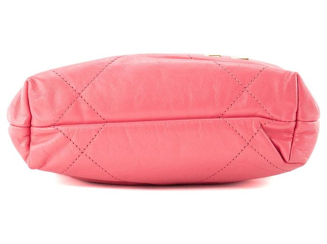 CHANEL - Borsa a tracolla Chanel 22 mini in pelle liscia rosa - vista 4