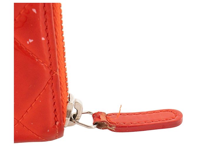 CHANEL - Cartera larga Classic/Timeless en cuero charol rojo Roja - vista 6