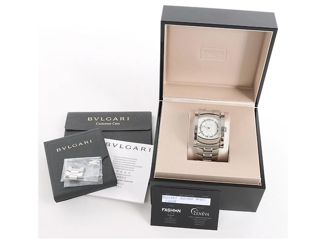 Bulgari Relógio Bvlgari Assioma AA48S L6648 SS WZ com mostrador bege Prata - vista 14