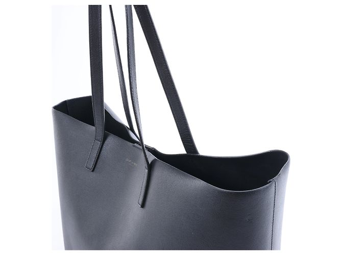 Autre Marque Saint Laurent Paris Sac Shopping Leather Tote bag in Black Nero - vista 3