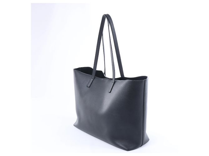 Autre Marque Saint Laurent Paris Sac Shopping Leather Tote bag in Black Nero - vista 4