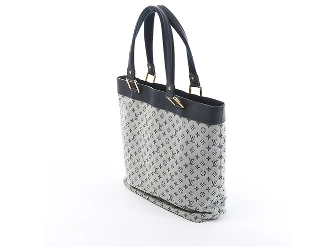 Louis Vuitton Mini Lucille GM Monogram Linen em Gray x Navy Blue M92609 Azul marinho - vista 4