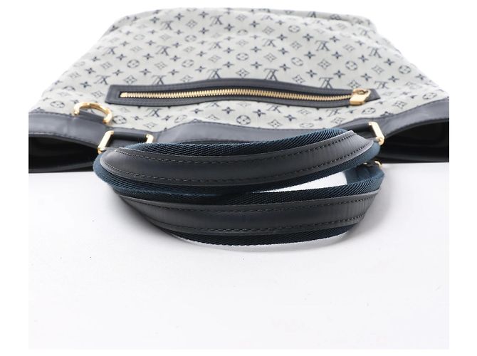 Louis Vuitton Mini Lucille GM Monogram Linen em Gray x Navy Blue M92609 Azul marinho - vista 6