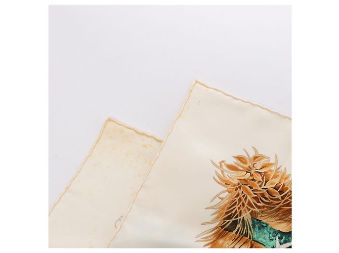 Hermès Carré 90 "Les Quatre Saisons" Seidentuch in Ivory Beige - Ansicht 3