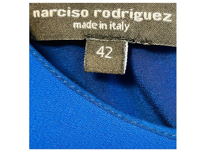 Autre Marque Vestido midi ajustado de crepé azul cobalto Narciso Rodriguez - vista 5