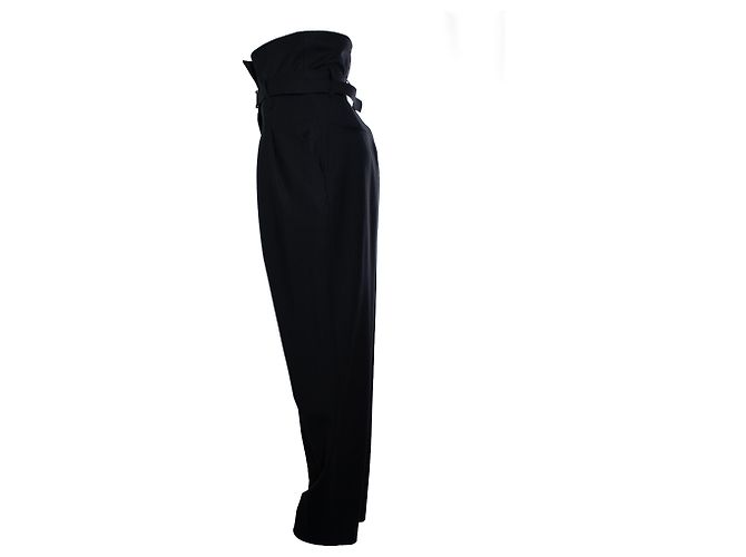 IRO, Folardi Hose mit hoher Taille und Gürtel in Schwarz - Ansicht 2