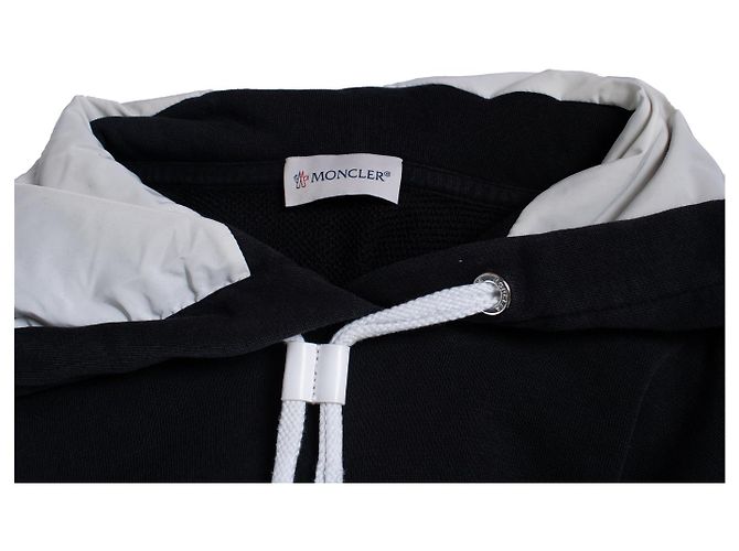 Moncler, Schwarzer Hoodie mit Logo - Ansicht 5