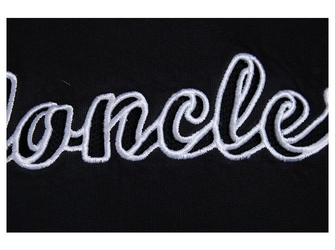 Moncler, Schwarzer Hoodie mit Logo - Ansicht 6