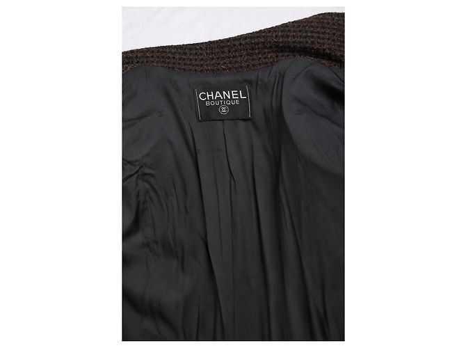 Chanel, tailleur in tweed marrone FW1997 di Karl Lagerfeld - vista 6