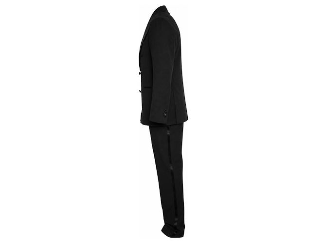 Autre Marque Suitsupply, esmoquin Havana seersucker negro - vista 3