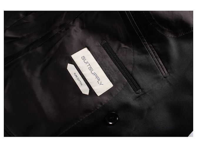 Autre Marque Suitsupply, esmoquin Havana seersucker negro - vista 6