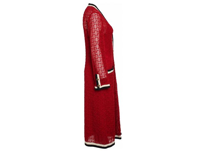 Gucci, vestido de encaje rojo GG Roja - vista 2