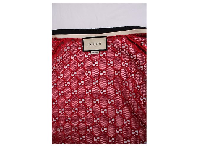 Gucci, vestido de encaje rojo GG Roja - vista 6