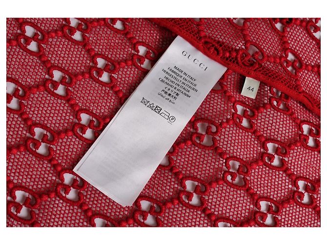 Gucci, vestido de encaje rojo GG Roja - vista 7