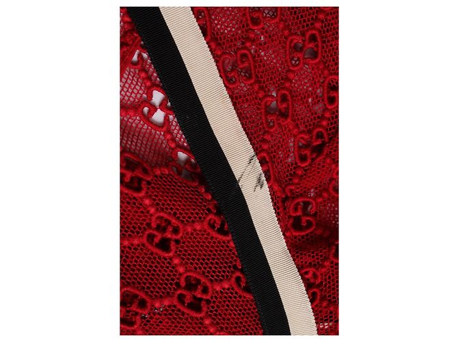 Gucci, vestido de encaje rojo GG Roja - vista 8