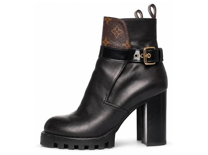 Louis Vuitton, botas de cano curto com fivela star trail Marrom Preto - vista 5