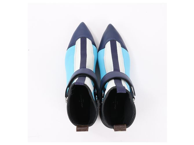 Botín Louis Vuitton Neoprene Deep Sea en azul, talla 39 EU - vista 13