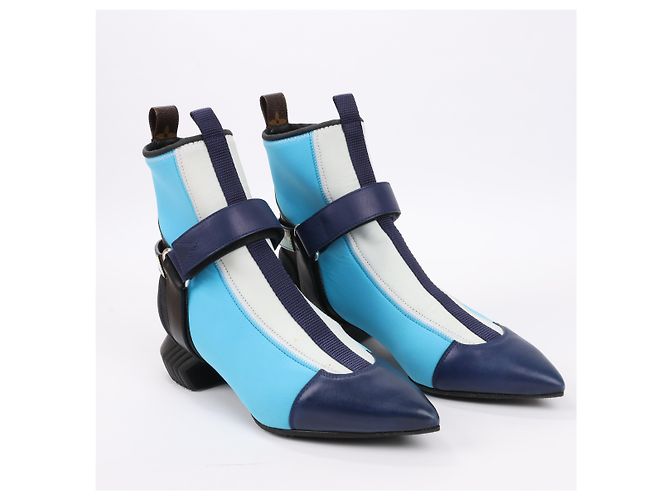 Botín Louis Vuitton Neoprene Deep Sea en azul, talla 39 EU - vista 2