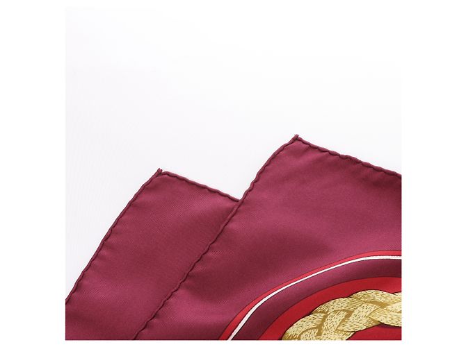 Hermès Carré 90 "Gaucho par Hermes Paris" Seidentuch in Burgundy Bordeaux - Ansicht 3