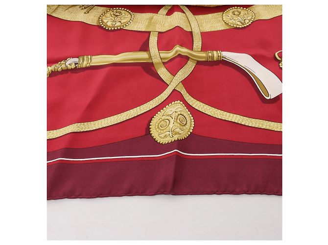 Hermès Carré 90 "Gaucho par Hermes Paris" Seidentuch in Burgundy Bordeaux - Ansicht 7
