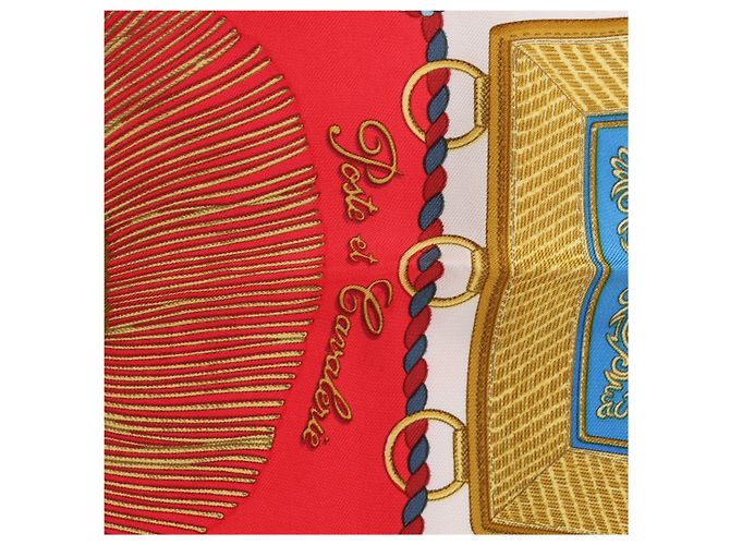 Hermès Carré 90 "Paste et Cavalerie" Seidentuch in Rot - Ansicht 10