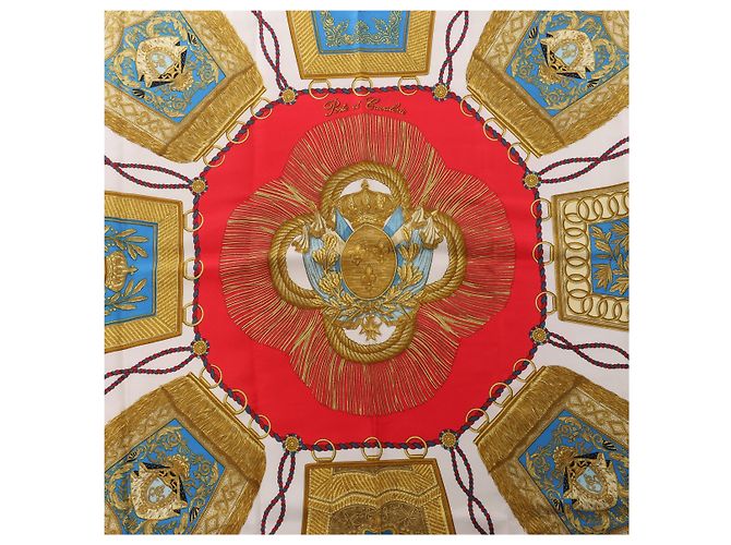 Hermès Carré 90 "Paste et Cavalerie" Seidentuch in Rot - Ansicht 11