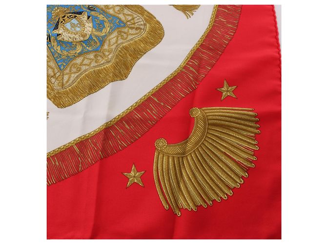 Hermès Carré 90 "Paste et Cavalerie" Seidentuch in Rot - Ansicht 12
