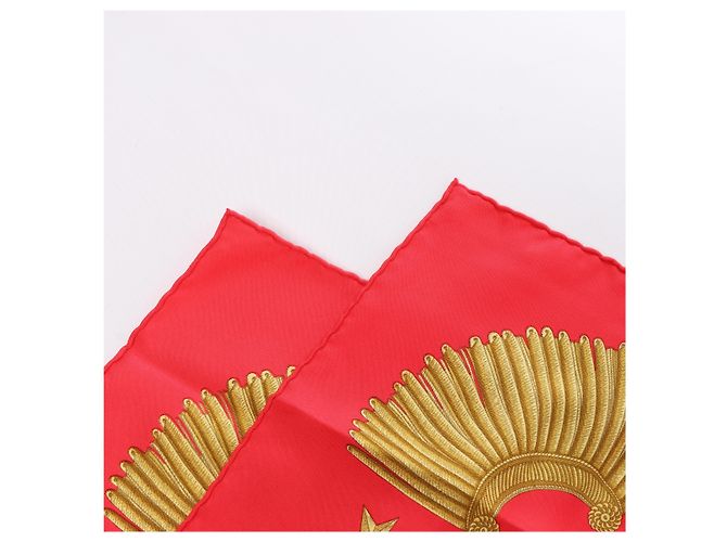 Hermès Carré 90 "Paste et Cavalerie" Seidentuch in Rot - Ansicht 2