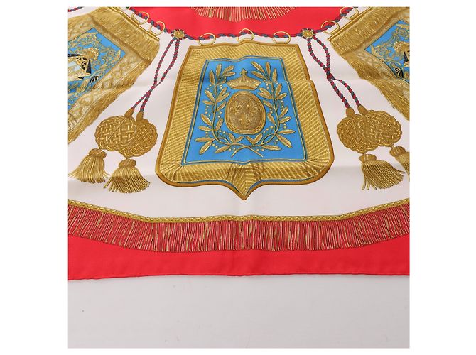 Hermès Carré 90 "Paste et Cavalerie" Seidentuch in Rot - Ansicht 4