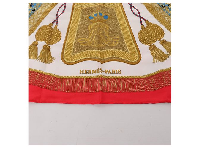 Hermès Carré 90 "Paste et Cavalerie" Seidentuch in Rot - Ansicht 5