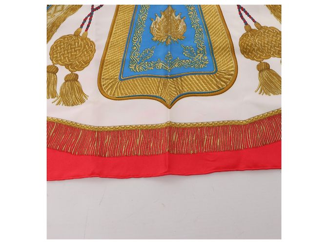 Hermès Carré 90 "Paste et Cavalerie" Seidentuch in Rot - Ansicht 7