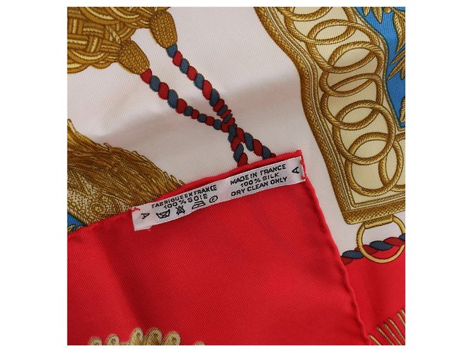 Hermès Carré 90 "Paste et Cavalerie" Seidentuch in Rot - Ansicht 8