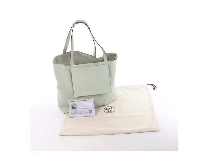 Hermès Cabasellier 46 Taurillon Clemence Schultertasche in Gray Gris Neve B: 2023 Grau - Ansicht 11