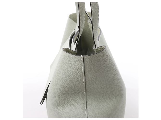 Hermès Cabasellier 46 Taurillon Clemence Schultertasche in Gray Gris Neve B: 2023 Grau - Ansicht 5