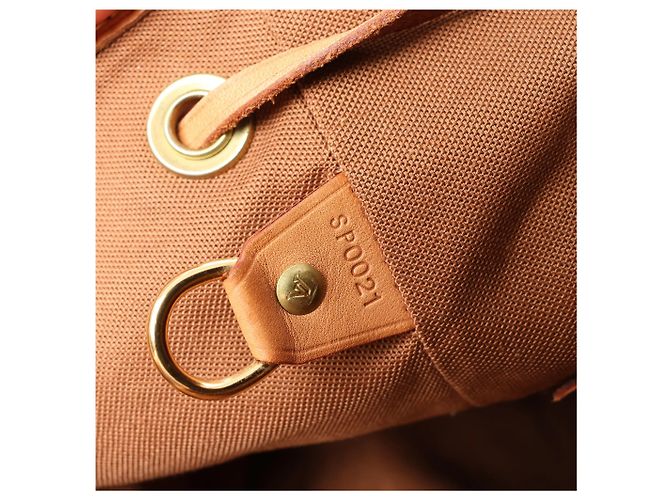 Zaino vintage Louis Vuitton Montsouris GM Monogram Canvas in marrone M51135 - vista 13