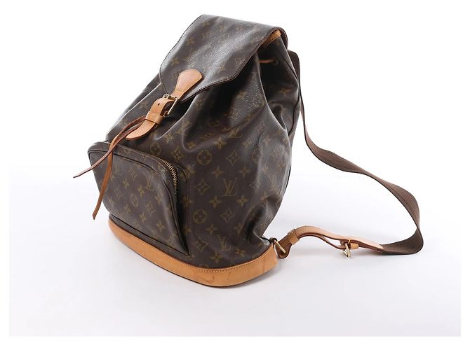 Zaino vintage Louis Vuitton Montsouris GM Monogram Canvas in marrone M51135 - vista 2