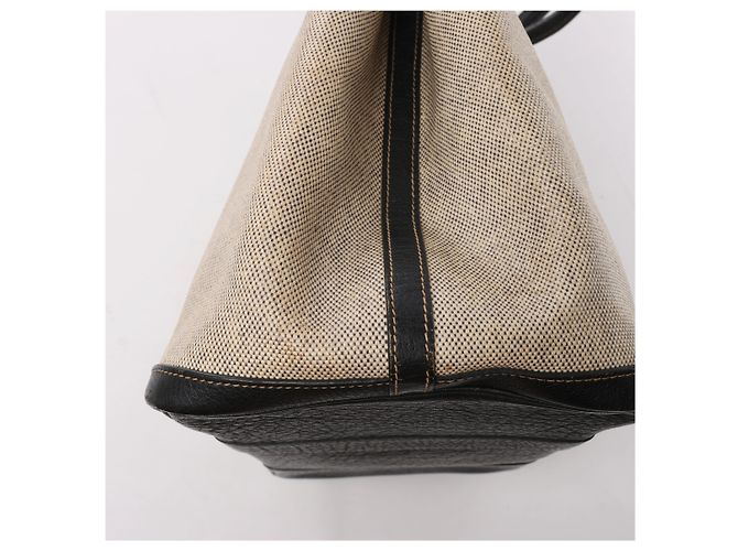 Borsa Hermès Garden Party 36 PM Toile Ash Buffle in Beige × Brown - vista 10