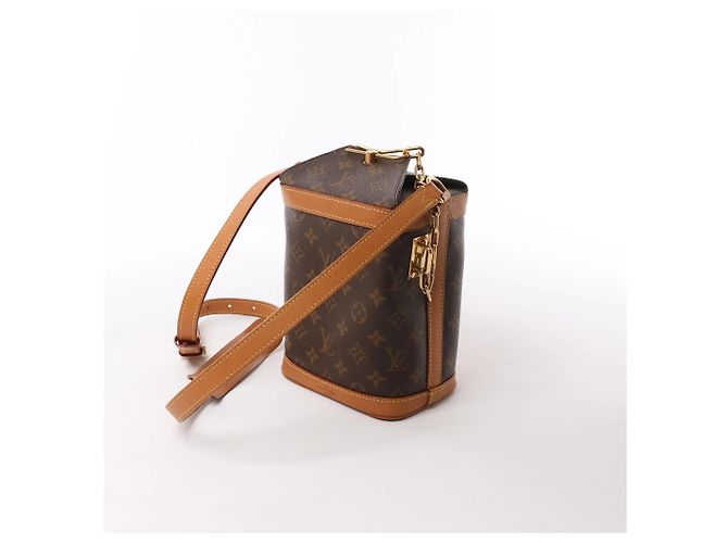 Borsa a tracolla Louis Vuitton Milk Box Monogram Canvas in marrone M44877 Beige - vista 2