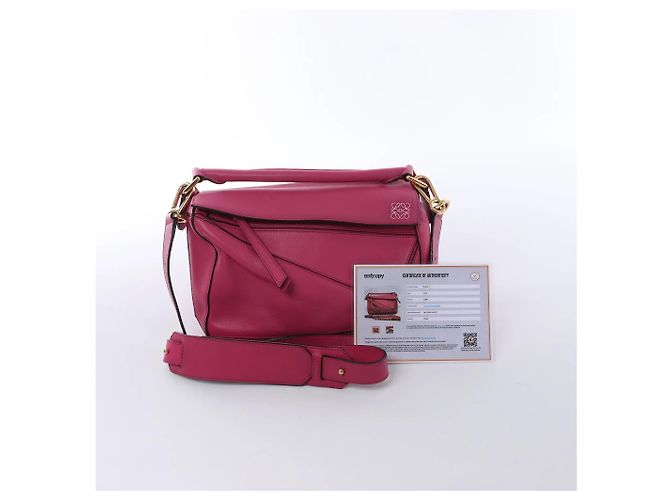 LOEWE Puzzle Small Leder 2Way Handtasche in Pink Beige - Ansicht 11