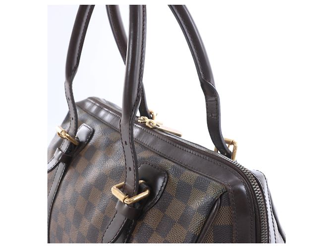 Borsa a tracolla Louis Vuitton Berkeley Damier Ebene in marrone N52000 Rosso - vista 5