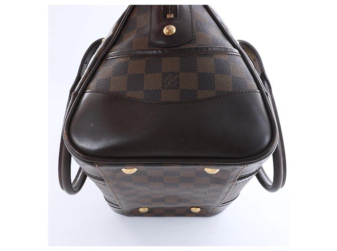 Borsa a tracolla Louis Vuitton Berkeley Damier Ebene in marrone N52000 Rosso - vista 9