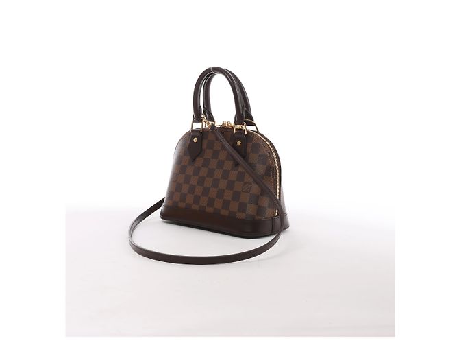 Louis Vuitton Alma BB Damier Ebene 2Way Handtasche in Braun Rot - Ansicht 3