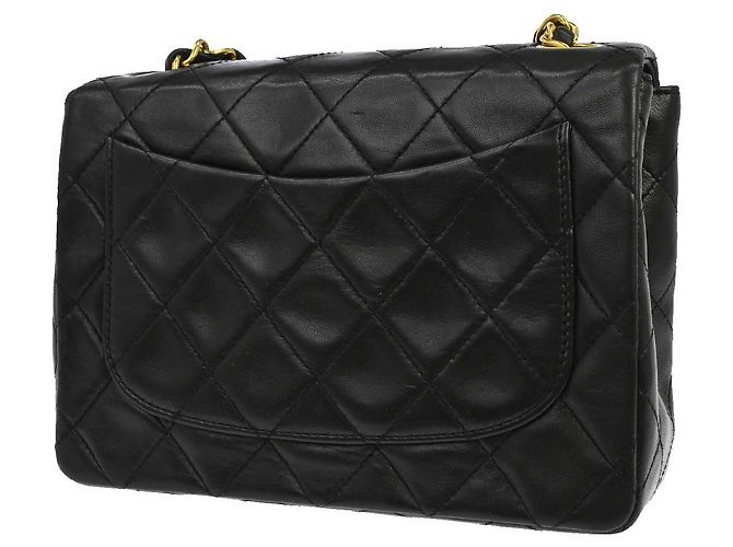Chanel Vintage Square Classic Single Flap Quilted Lambskin Mini Schwarz - Ansicht 2