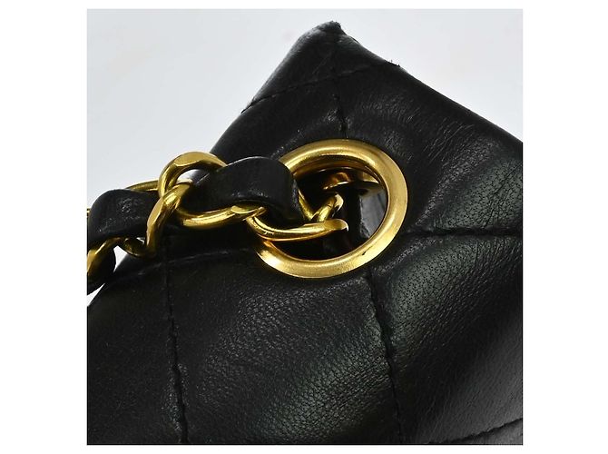 Chanel Vintage Square Classic Single Flap Quilted Lambskin Mini Schwarz - Ansicht 6