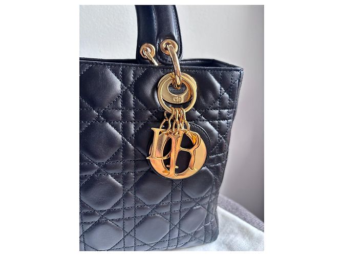 Christian Dior Borsa Lady Dior in pelle nera Nero - vista 11