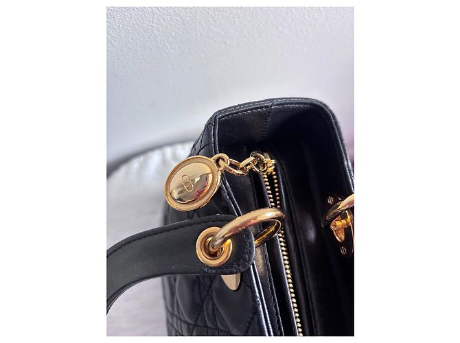 Christian Dior Borsa Lady Dior in pelle nera Nero - vista 13