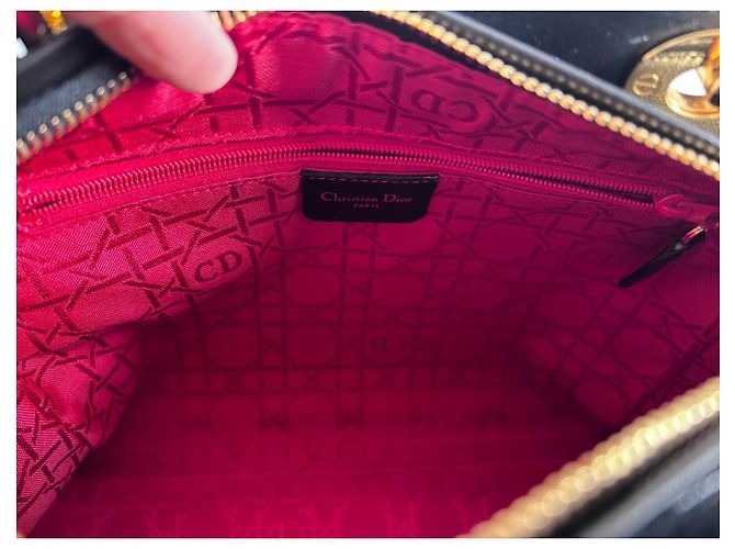 Christian Dior Borsa Lady Dior in pelle nera Nero - vista 16