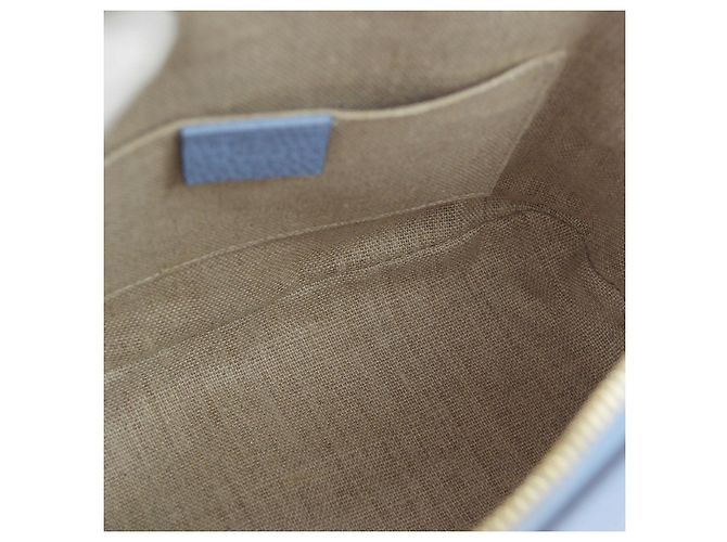 Gucci Interlocking Top Handle Leather Medium Bleu - vue 7